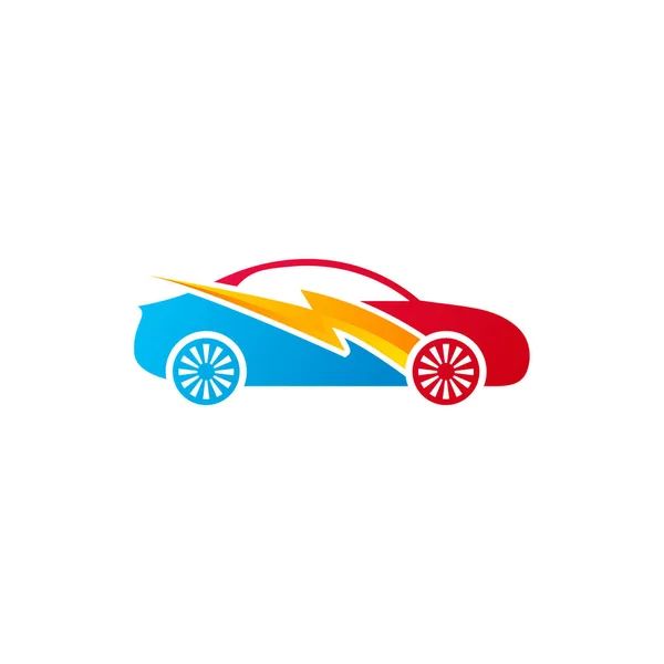 Electric Car Logo Vektör Şablonu Creative Car Logo Tasarımı Kavramları — Stok Vektör