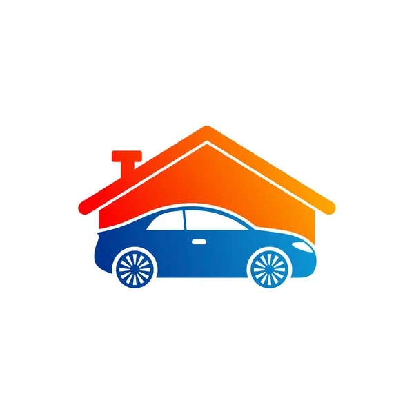 House Car Logó Vektor Sablon Kreatív Autó Logó Tervezési Koncepciók — Stock Vector