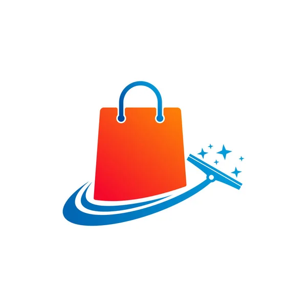 Shop Clean Logo Vektor Template Creative Clean Logo Design Konzepte — Stockvektor