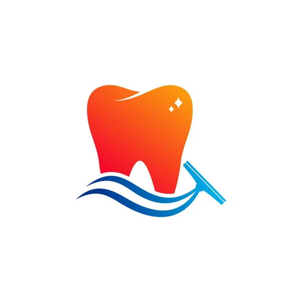 Plantilla Vector Logotipo Dental Clean Conceptos Diseño Logotipo Creative Clean — Archivo Imágenes Vectoriales