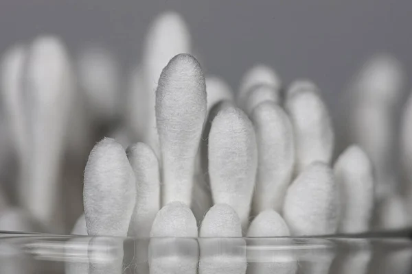 close up of a bundle of cotton swabs