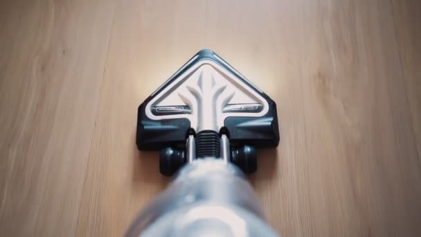 POV Spring cleaning of the house with a vacuum cleaner in the first person. — Stock Video