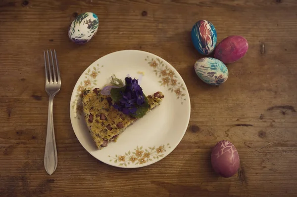 Traditional Czech Easter dish - stuffing of bread, meat and herbs and nettle baked at home with love.