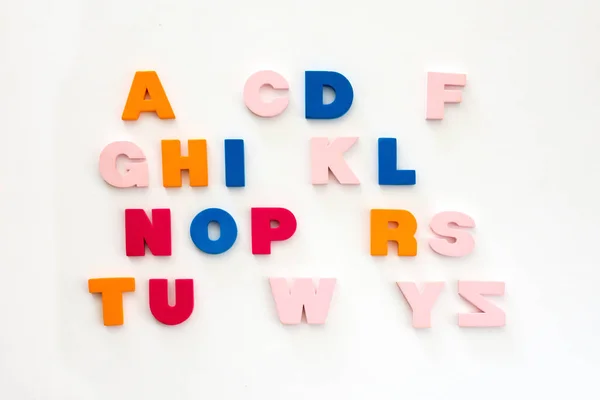 Incomplete Alphabet Multicolored Letters — Stock Photo, Image