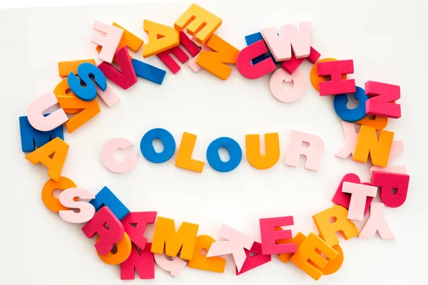 Word Made Multicolored Letters Colour — Stock Photo, Image