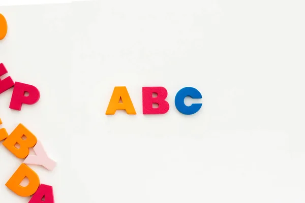 Words Multicolored Letters Word Made Multicolored Letters Abc — Stock Photo, Image