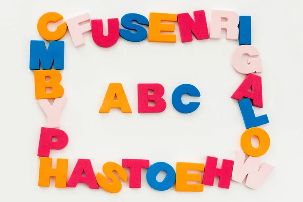 Words Multicolored Letters Word Made Multicolored Letters Abc — Stock Photo, Image