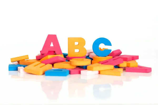 Words Multicolored Letters Word Made Multicolored Letters Abc — Stock Photo, Image