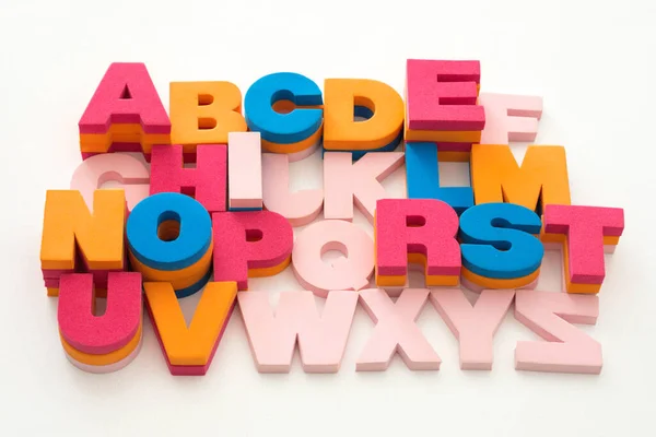 Words Multicolored Letters Multicolored Letters Alphabet — Stock Photo, Image