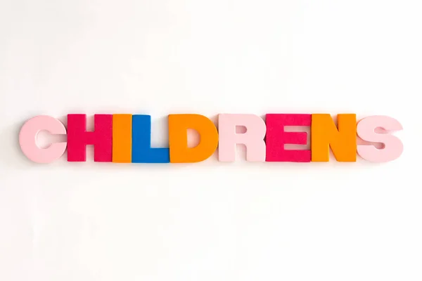 Words Multicolored Letters Word Made Multicolored Letters Children — Stock Photo, Image