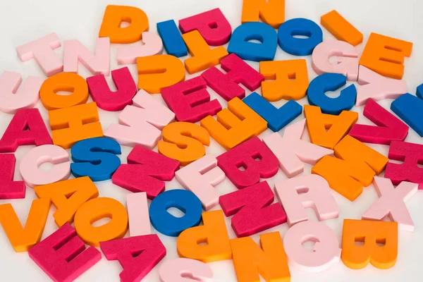 Messy Multicolored Letters Alphabet — Stock Photo, Image