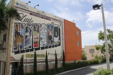 Sanat duvarı Miami, Florida, ABD 'de Little Havana.