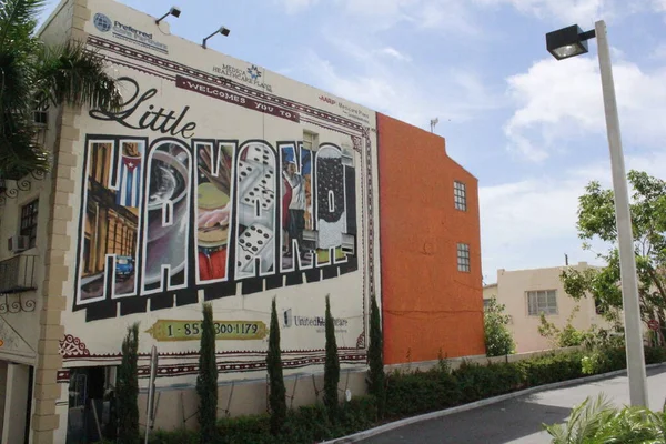 Art wall Little Havana in Miami, Florida, Verenigde Staten. — Stockfoto