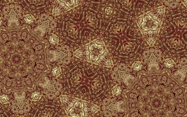 soyut desenli renkli illüstrasyon, soyut geometri, kusursuz süslemeli ve geometrik desenli illüstrasyon, asimetrik, arabesk