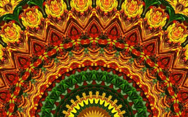 soyut desenli renkli illüstrasyon, soyut geometri, kusursuz süslemeli ve geometrik desenli illüstrasyon, asimetrik, arabesk