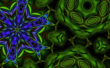 soyut desenli renkli illüstrasyon, soyut geometri, kusursuz süslemeli ve geometrik desenli illüstrasyon, asimetrik, arabesk