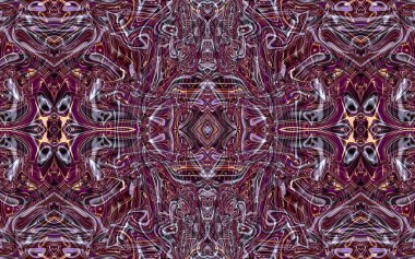 soyut desenli renkli illüstrasyon, soyut geometri, kusursuz süslemeli ve geometrik desenli illüstrasyon, asimetrik, arabesk