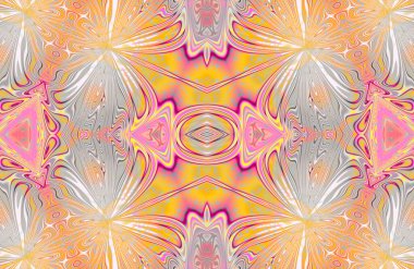 soyut desenli renkli illüstrasyon, soyut geometri, kusursuz süslemeli ve geometrik desenli illüstrasyon, asimetrik, arabesk