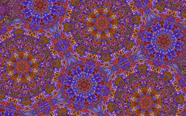 soyut desenli renkli illüstrasyon, soyut geometri, kusursuz süslemeli ve geometrik desenli illüstrasyon, asimetrik, arabesk