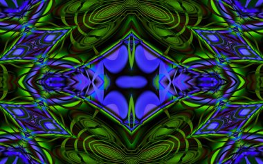 soyut desenli renkli illüstrasyon, soyut geometri, kusursuz süslemeli ve geometrik desenli illüstrasyon, asimetrik, arabesk