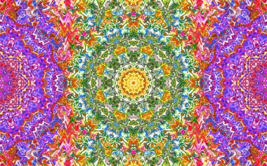 soyut desenli renkli illüstrasyon, soyut geometri, kusursuz süslemeli ve geometrik desenli illüstrasyon, asimetrik, arabesk