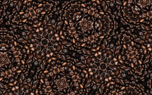 Vackra Mönster Kaffebönor — Stockfoto