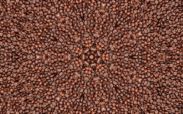 コーヒー豆の美しいパターンは — ストック写真