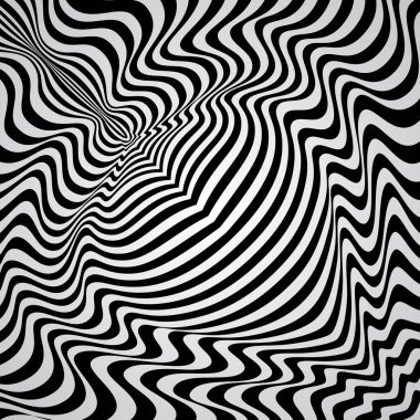 Soyut arkaplan kalıbı. İllüzyon sanat dalgası eğrisi, kalp şekli. Tasarım yayınları, tebrik kartları, kitap kapakları, posterler, duvar kağıtları, web tasarımı, duvarlar için. Vektör illüstrasyonu.