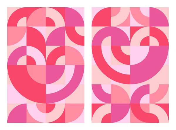 Abstrakte Rosa Herzform Hintergrund Skandinavischen Stil Konzeptidee Valentinstag Mustergestaltung Für — Stockvektor