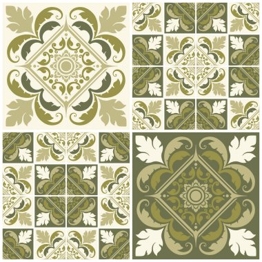 Kusursuz dekoratif desenleri Tayland tarzı uygula. Kartlar, afişler, broşürler, afişler, posterler, baskılar, döşemeler, duvarlar, duvar kağıtları, web sitesi, fayanslar için soyut bir arkaplan. Vektör illüstrasyonu.