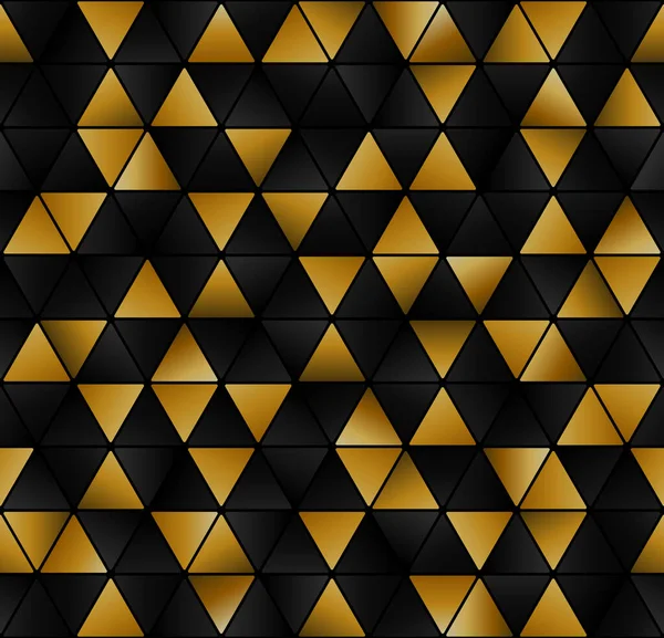 摘要带圆头的背景三角形 黑金无缝六边形几何形状 新的梯度模式 矢量说明 — 图库矢量图片