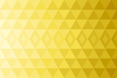 Geometrik arkaplan deseni. Sarı üçgen şekilli, aydınlıktan karanlığa doğru eğimli. Kumaş, fayans, kapak, poster, tekstil, broşür, duvar için doku tasarımı. Vektör illüstrasyonu.