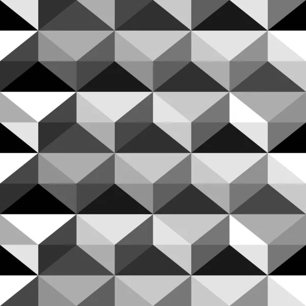 Abstrakter Nahtloser Hintergrund Rauten Und Dreiecksform Weiß Grau Schwarz Texturdesign — Stockvektor