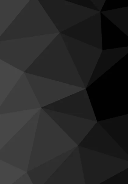 Geometric Pattern Low Polygonal Pattern Black Gradient Dark Gray Abstract — Stock Vector