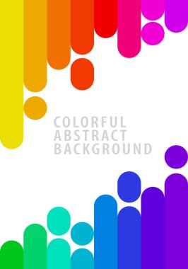 Renkli çizgili dikey çizgiler Gökkuşağı gradyanı. Soyut arkaplan kalıbı. Yayınlama, kapak, kart, poster, broşür, pankart, duvar için şablon tasarımı. Vektör illüstrasyonu.