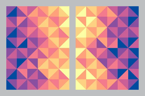 Fondo Patrón Geométrico Abstracto Bauhaus Arte Estilo Gradiente Color Triángulo — Vector de stock