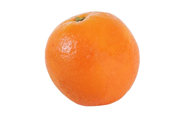 Čerstvé Pomerančové Ovoce Izolovaném Bílém Pozadí Jedno Oranžové Ovoce — Stock fotografie