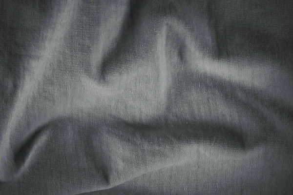 Texture Crumpled Black White Cotton Fabric Black White Background — Stockfoto