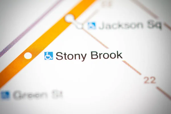Stony Brook Station. Boston Metro map.