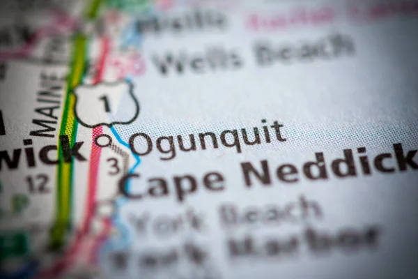 Ogunquit Maine Usa Mapa —  Fotos de Stock