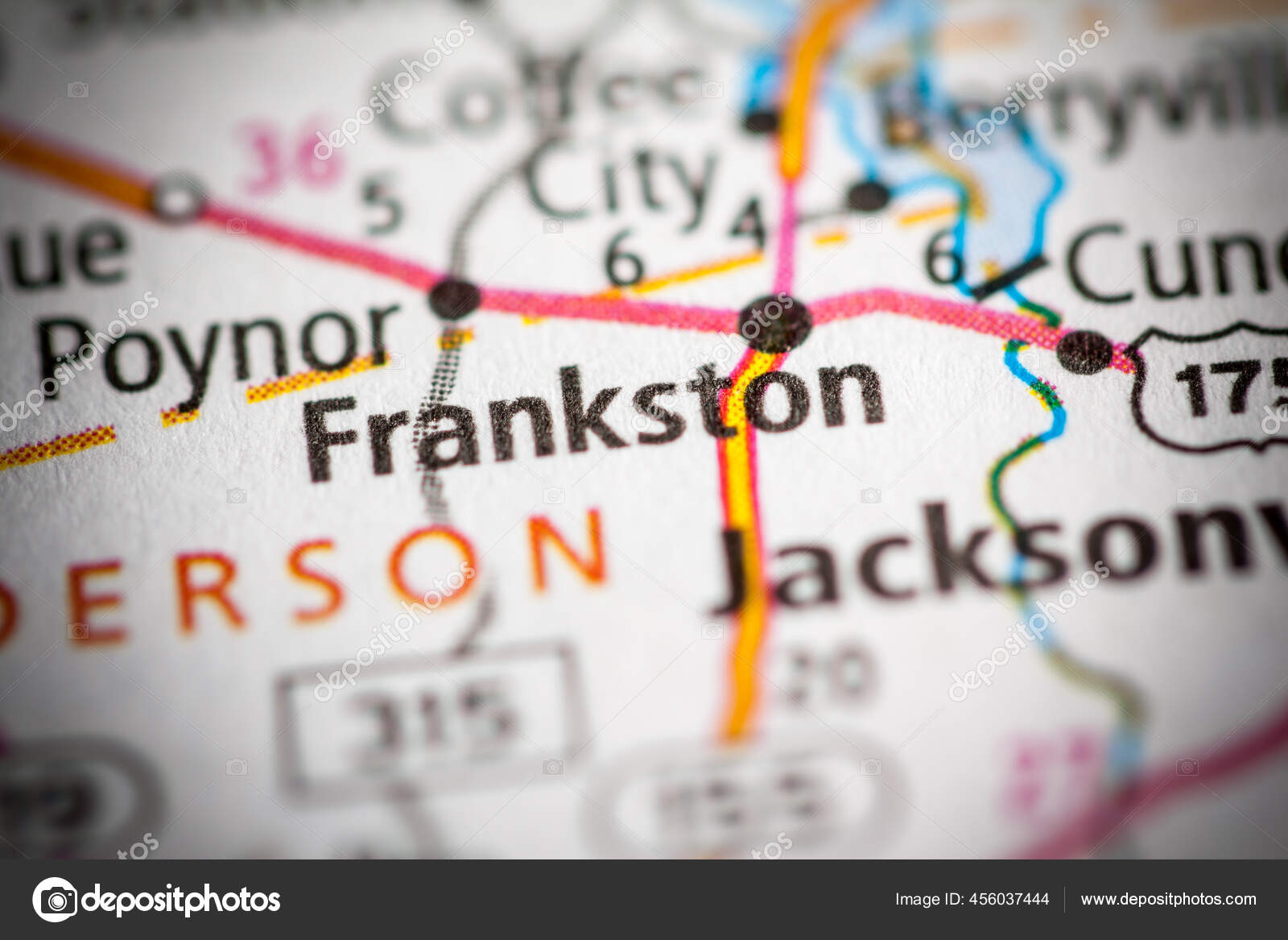 Frankston Texas Usa Map Stock Photo by ©aliceinwonderland2020 456037444