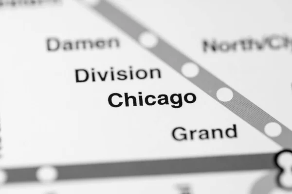 Chicago Station on the map. Chicago Metro map.