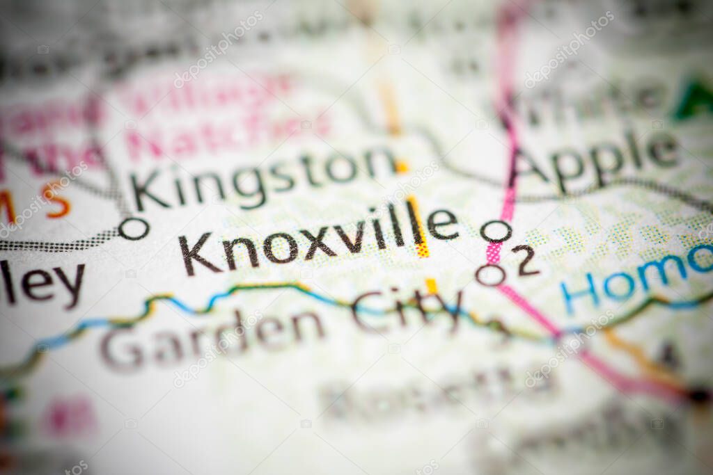 Knoxville. Mississippi. USA on the map