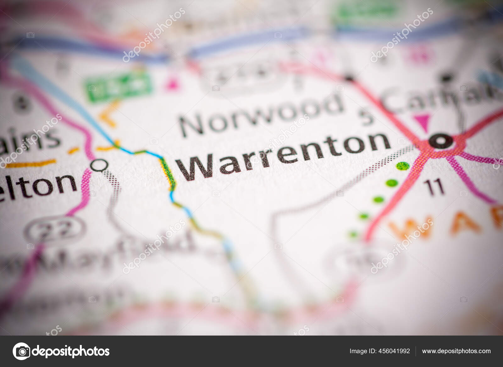 Warrenton Usa Map Stock Photo by ©aliceinwonderland2020 456041992