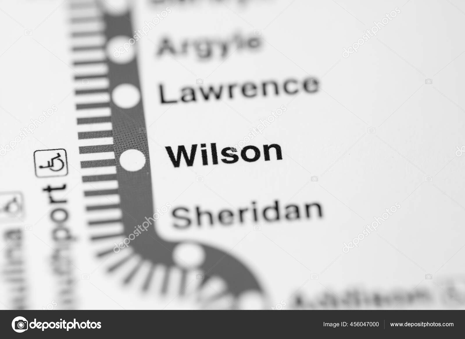 Estación Wilson Mapa Del Metro Chicago fotografía de stock © aliceinwonderland2020 456047000