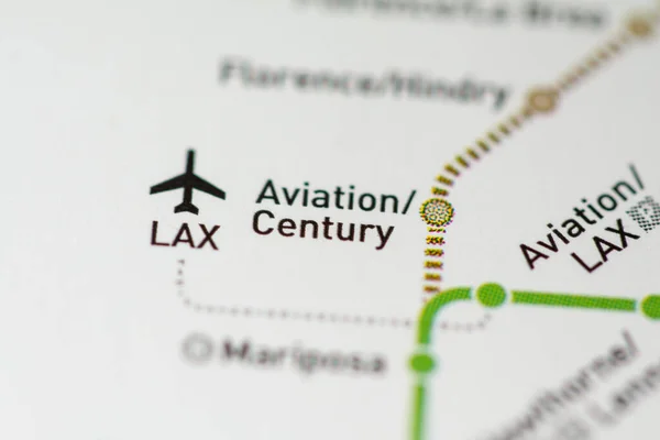 Aviation/Century Station. Los Angeles Metro map.