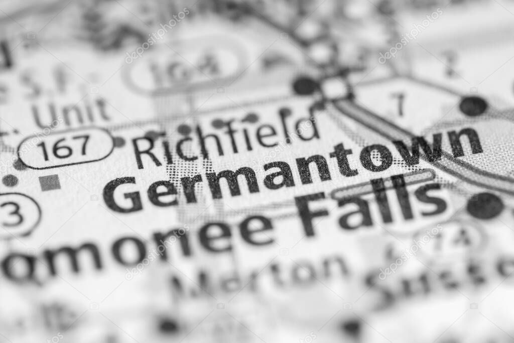 Germantown. Wisconsin. USA on the map