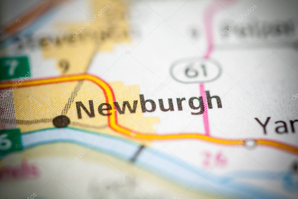 Newburgh. Indiana. USA on the map