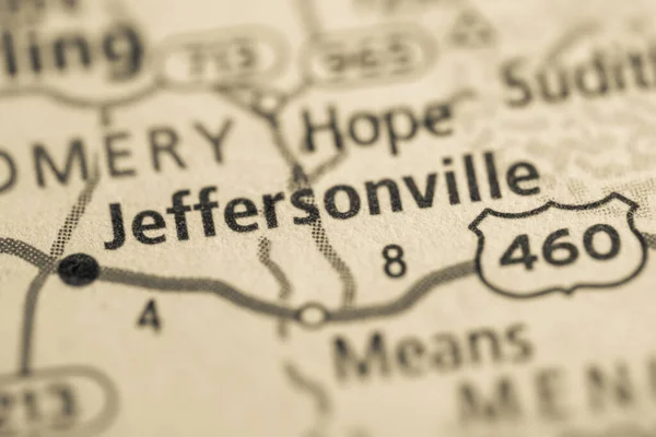 Jeffersonville Det Kentucky Usa Detaljerad Kartan — Stockfoto