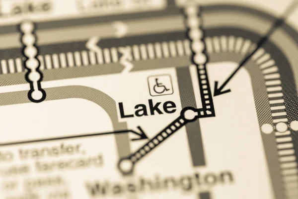 Lake Station. Chicago Metro map.